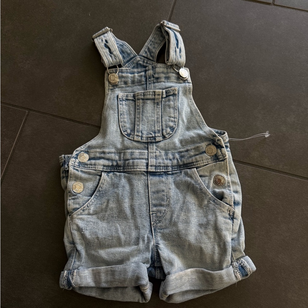 Zara Light Blue Denim Shortalls for Kids